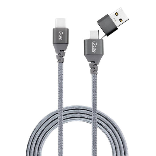 Cable 2 en 1 USB-C/USB-A a USB-C 3m