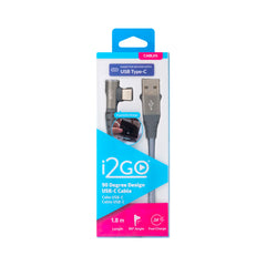 Cable USB-A a USB-C 90° 3A 1.8m