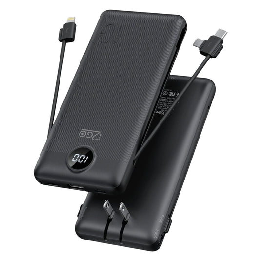 Batería Portátil con Cables y Enchufe 10000mAh